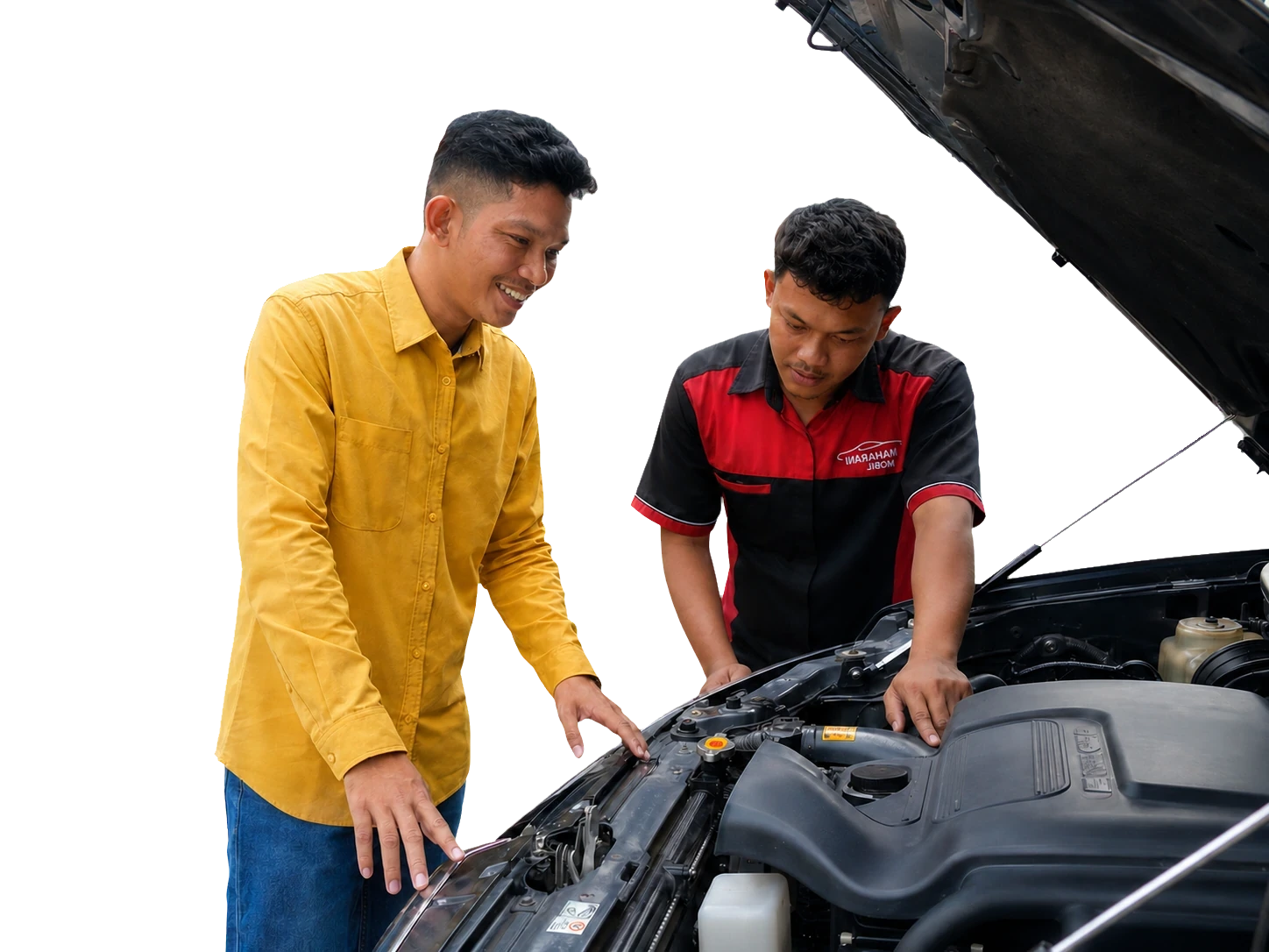 Tim Maharani Mobil melayani pelanggan